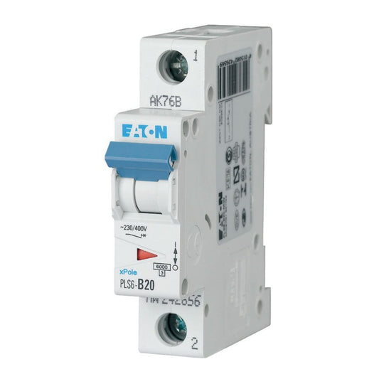 Interruptor termomagnético DIN PLS6-C20-MW Eaton-Moeller 242682
