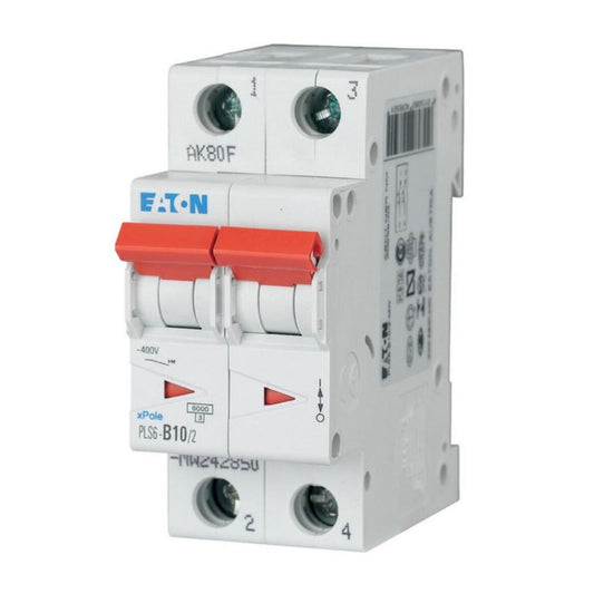 Interruptor termomagnético DIN PLS6-C10/2-MW Eaton-Moeller 242876