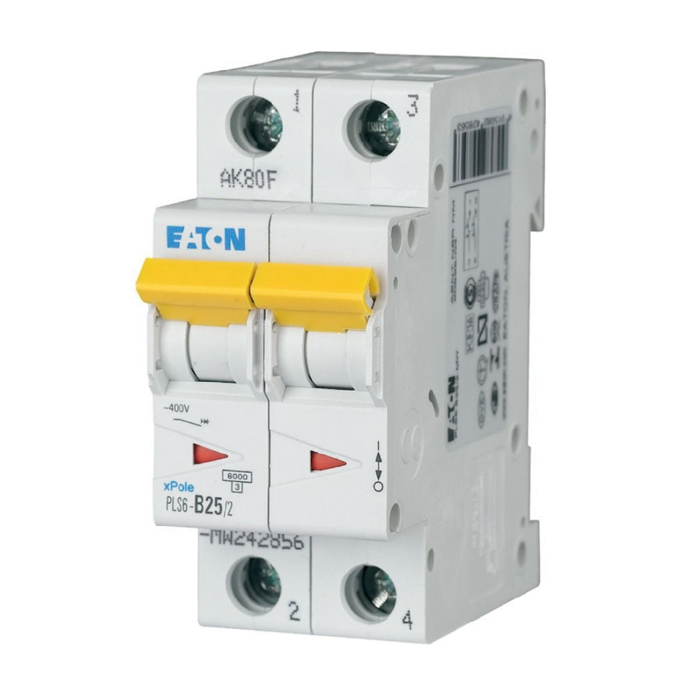 Interruptor termomagnético DIN PLS6-C25/2-MW Eaton-Moeller 242882