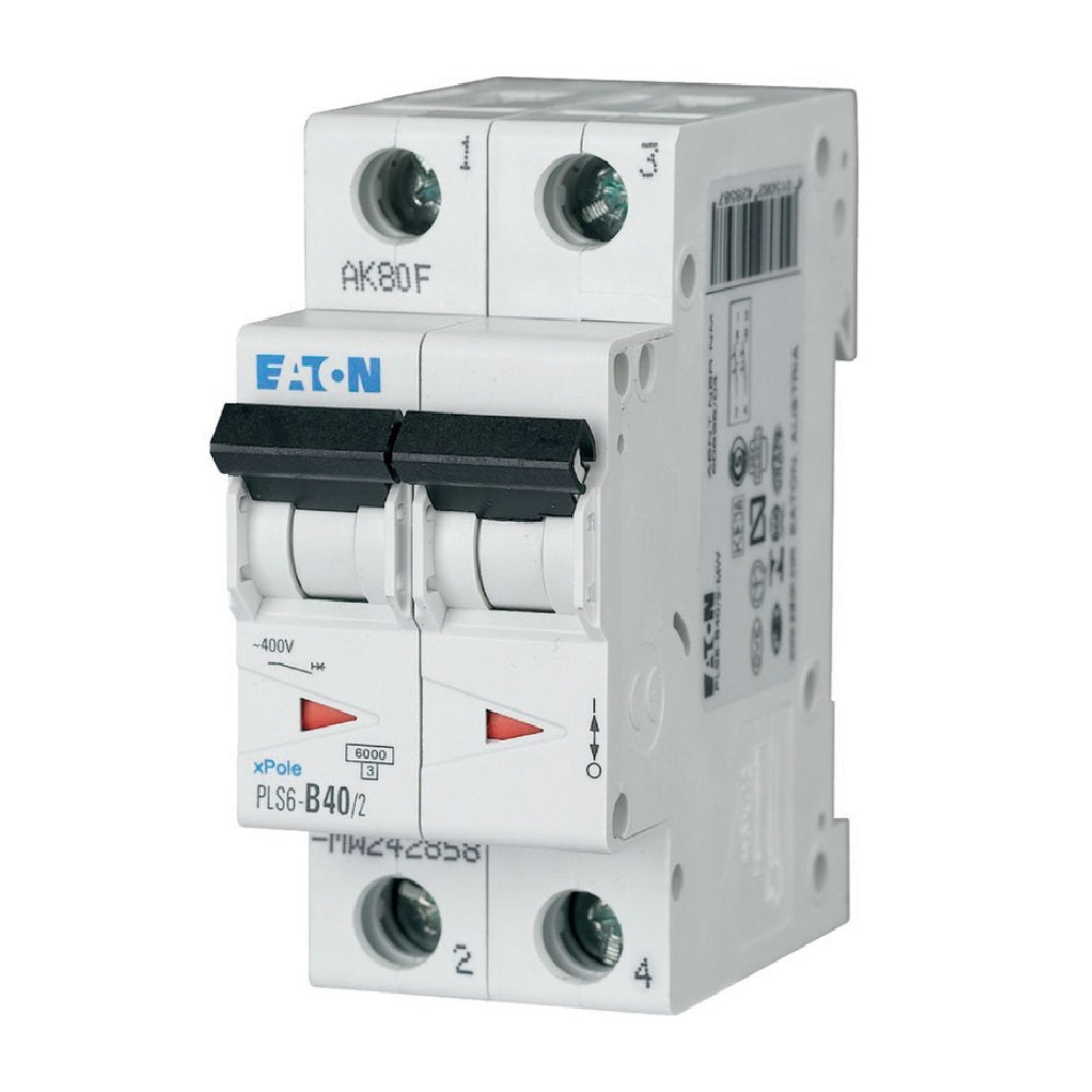Interruptor termomagnético DIN PLS6-C40/2-MW Eaton-Moeller 242884